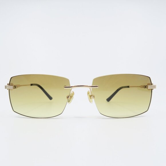 Paul Vosheront PV 635S C1 23KGP Gold/Brown Gradient, Rimless, New Sunglasses. - Picture 2 of 11